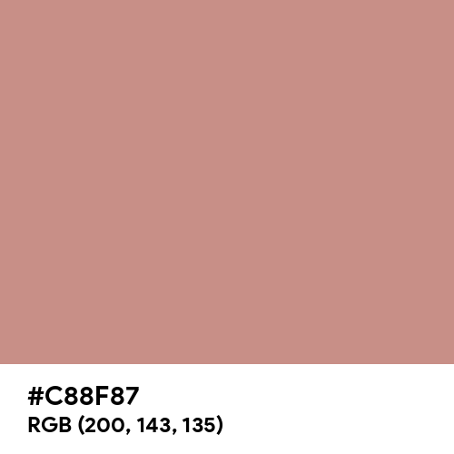 Rosy Brown (Hex code: C88F87) Thumbnail