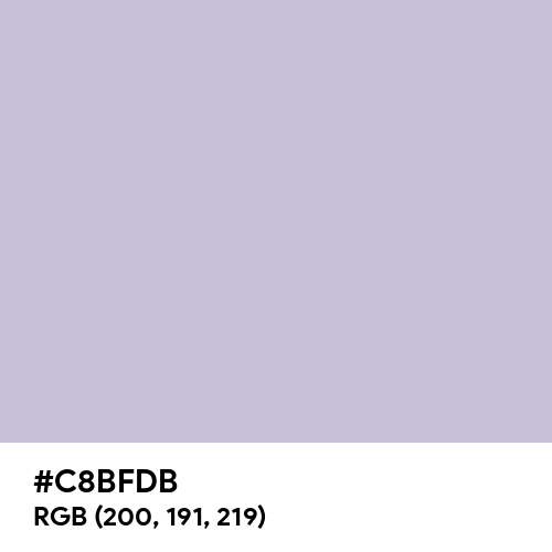 Lavender Gray (Hex code: C8BFDB) Thumbnail