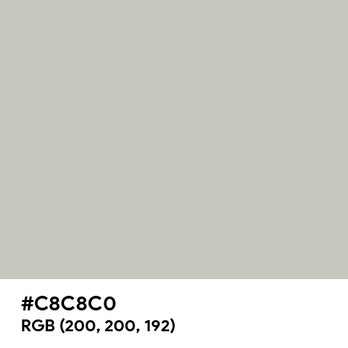 Pale Silver (Hex code: C8C8C0) Thumbnail