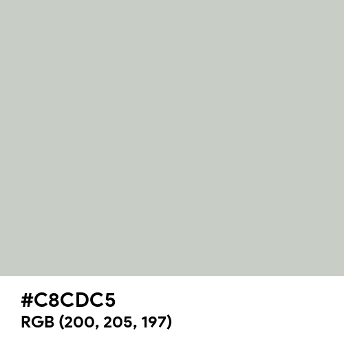 Pastel Gray (Hex code: C8CDC5) Thumbnail