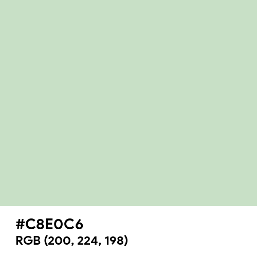 Pastel Gray (Hex code: C8E0C6) Thumbnail