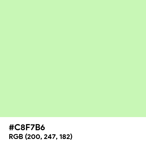 Tea Green (Hex code: C8F7B6) Thumbnail