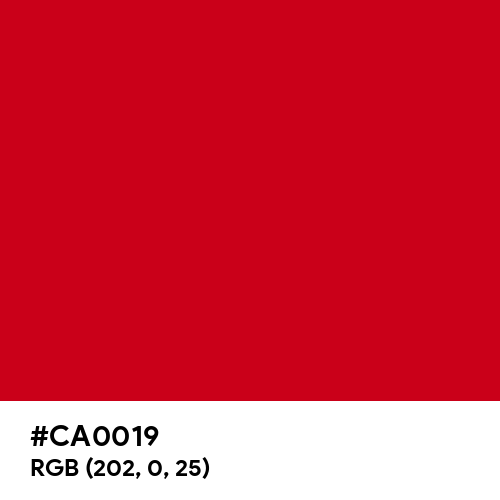 Harvard Crimson (Hex code: CA0019) Thumbnail
