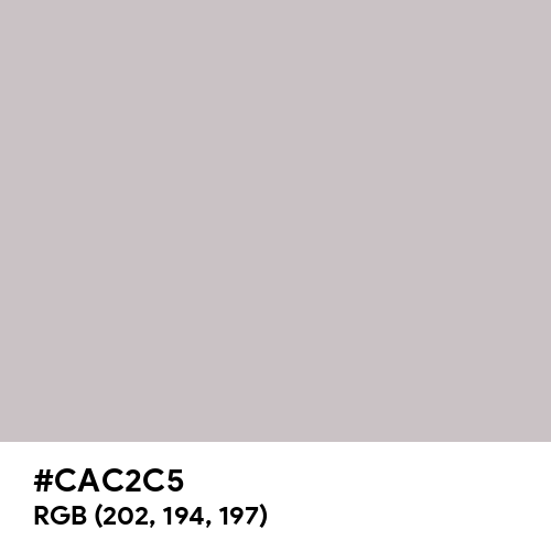 Pale Silver (Hex code: CAC2C5) Thumbnail