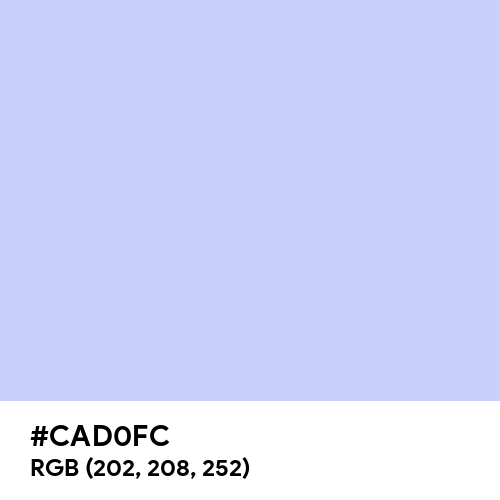 Lavender Blue (Hex code: CAD0FC) Thumbnail