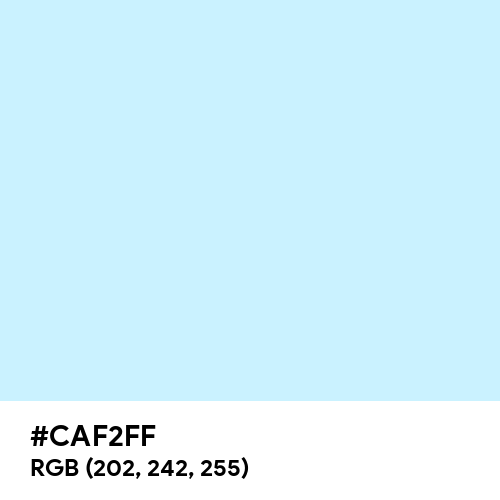 Water (Hex code: CAF2FF) Thumbnail