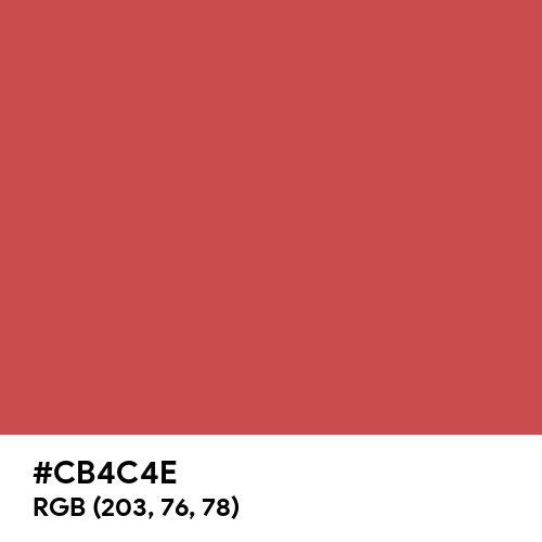 Muted Red (Hex code: CB4C4E) Thumbnail