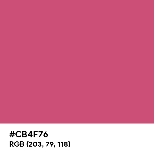 Raspberry Pink (Hex code: CB4F76) Thumbnail