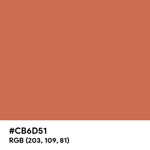 Copper Red (Hex code: CB6D51) Thumbnail