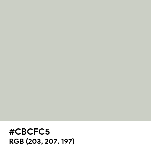 Pastel Gray (Hex code: CBCFC5) Thumbnail