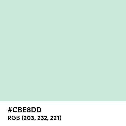 Columbia Blue (Hex code: CBE8DD) Thumbnail
