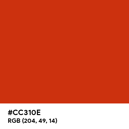 Amber Red (Hex code: CC310E) Thumbnail