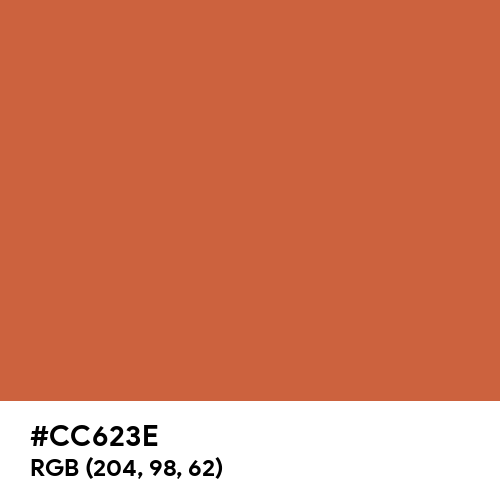 Dark Coral (Hex code: CC623E) Thumbnail