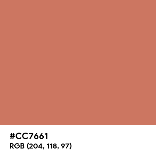Terra Orange (Hex code: CC7661) Thumbnail