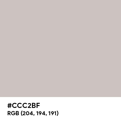 Pale Silver (Hex code: CCC2BF) Thumbnail