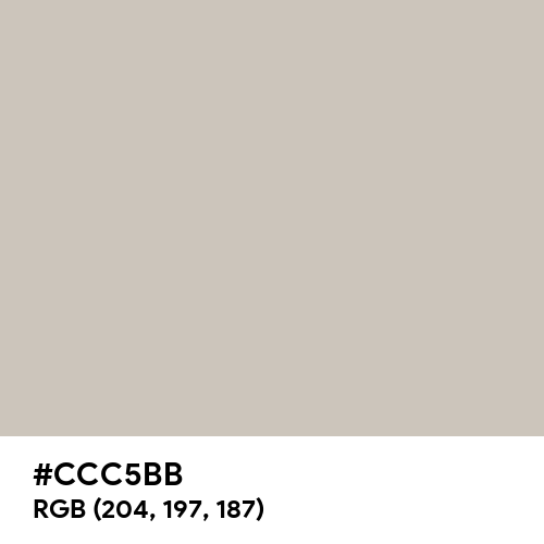 Pale Silver (Hex code: CCC5BB) Thumbnail