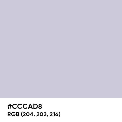 American Silver (Hex code: CCCAD8) Thumbnail