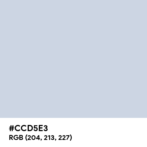 Columbia Blue (Hex code: CCD5E3) Thumbnail