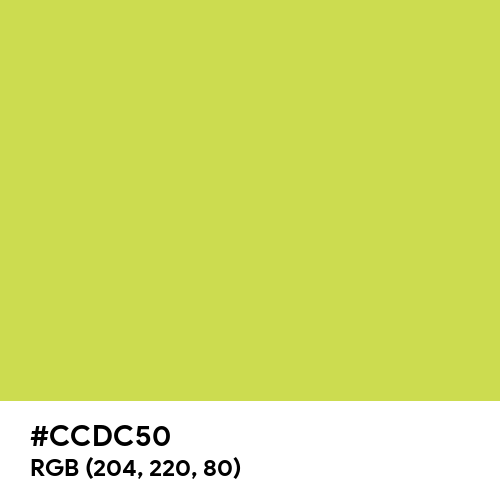 Maximum Green Yellow (Hex code: CCDC50) Thumbnail