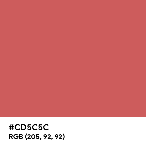 Indian Red (Hex code: CD5C5C) Thumbnail