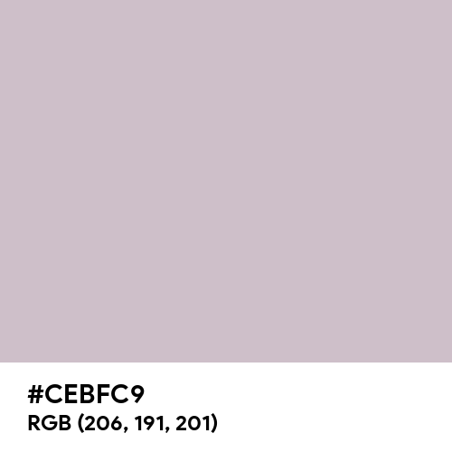 Lavender Gray (Hex code: CEBFC9) Thumbnail