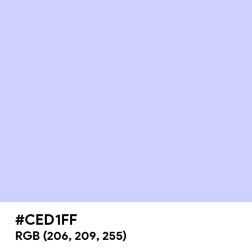 Lavender Blue (Hex code: CED1FF) Thumbnail