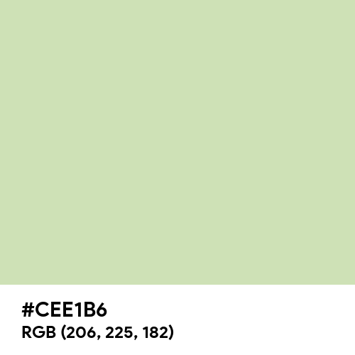 Tea Green (Hex code: CEE1B6) Thumbnail