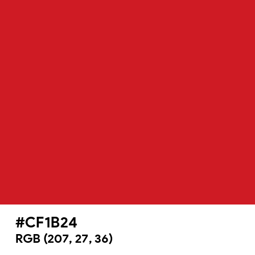 Amaranth Red (Hex code: CF1B24) Thumbnail