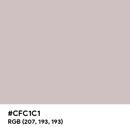 Pale Silver (Hex code: CFC1C1) Thumbnail