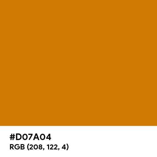 Autumn Leaf Orange (Hex code: D07A04) Thumbnail
