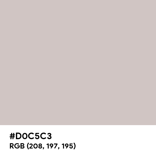 Pastel Gray (Hex code: D0C5C3) Thumbnail