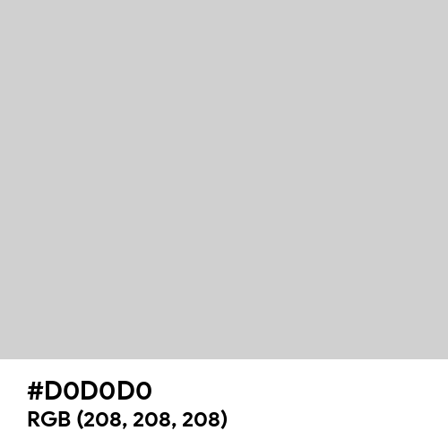 Glossy Grey (Hex code: D0D0D0) Thumbnail