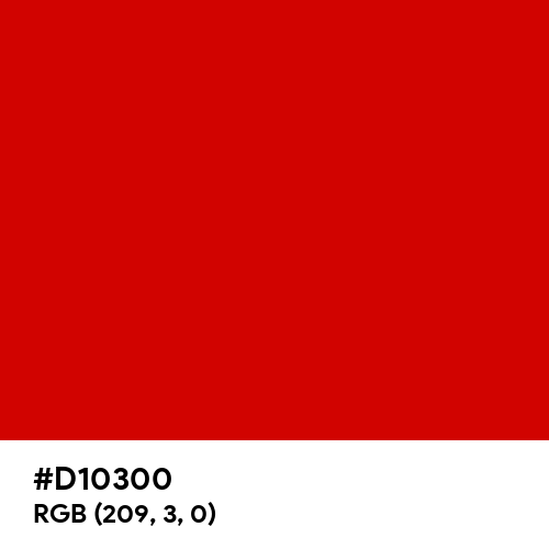 Rosso Corsa (Hex code: D10300) Thumbnail