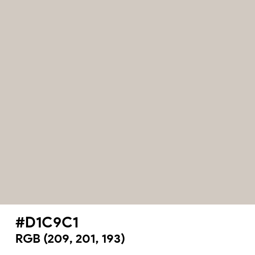 Pastel Gray (Hex code: D1C9C1) Thumbnail