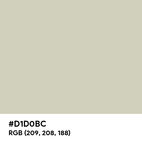 Pastel Gray (Hex code: D1D0BC) Thumbnail