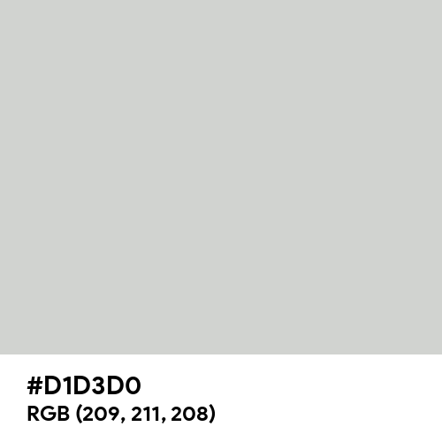 Light Gray (Hex code: D1D3D0) Thumbnail