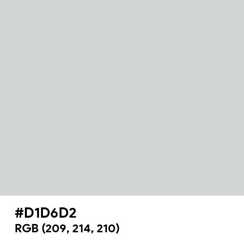 Light Gray (Hex code: D1D6D2) Thumbnail