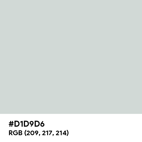 Light Gray (Hex code: D1D9D6) Thumbnail