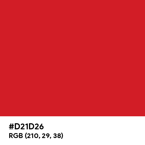 Simple Red (Hex code: D21D26) Thumbnail
