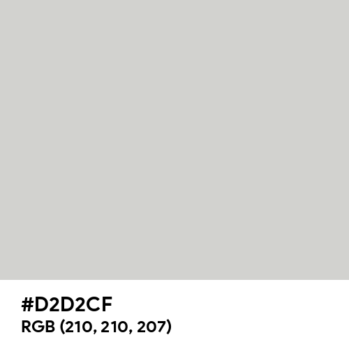 Soft Grey (Hex code: D2D2CF) Thumbnail