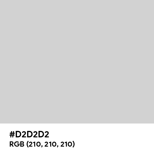 Light Gray (Hex code: D2D2D2) Thumbnail