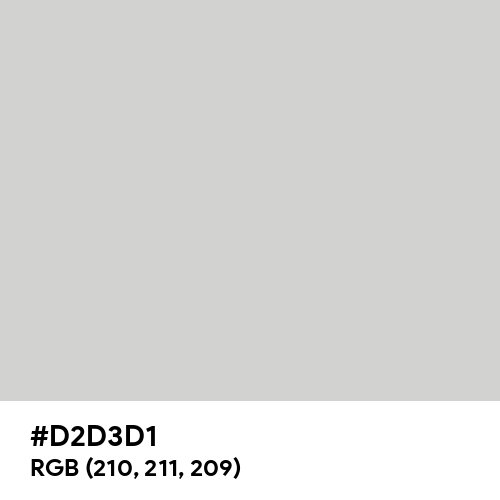 Light Gray (Hex code: D2D3D1) Thumbnail