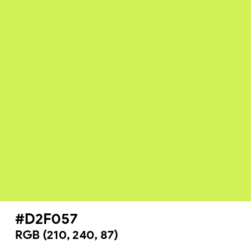 Maximum Green Yellow (Hex code: D2F057) Thumbnail