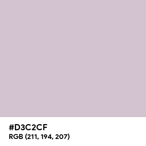 Purple White (Hex code: D3C2CF) Thumbnail