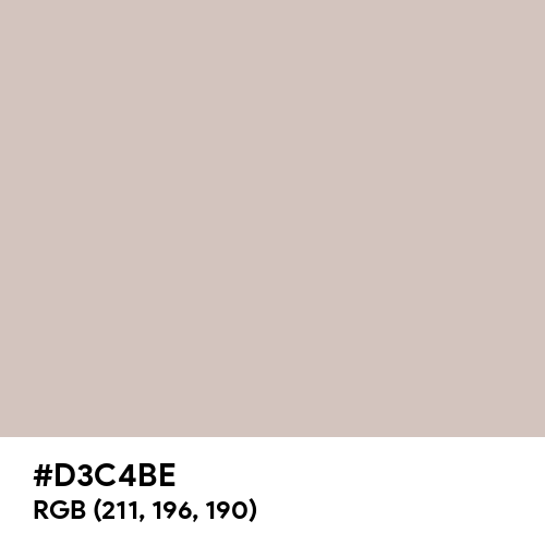 Pale Silver (Hex code: D3C4BE) Thumbnail
