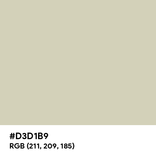 Pastel Gray (Hex code: D3D1B9) Thumbnail