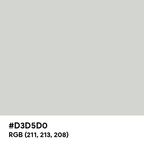Light Gray (Hex code: D3D5D0) Thumbnail