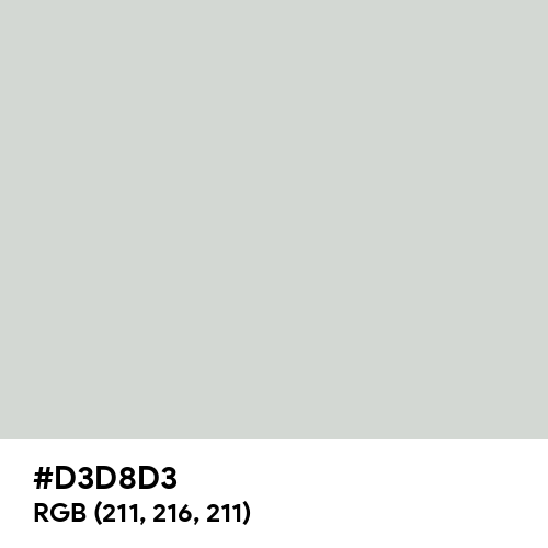 Light Gray (Hex code: D3D8D3) Thumbnail