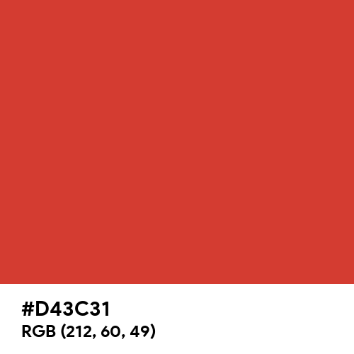 CG Red (Hex code: D43C31) Thumbnail