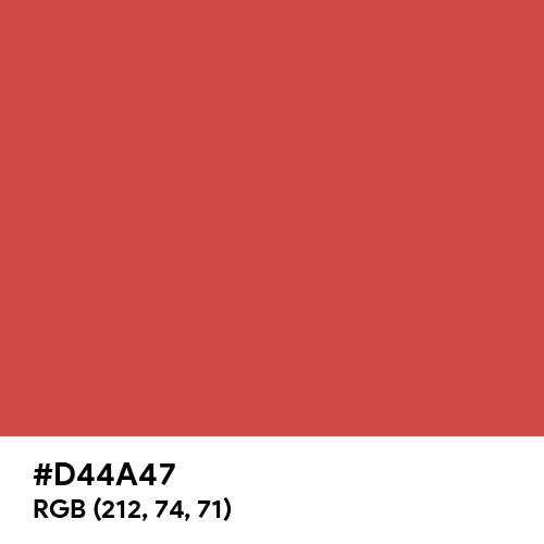 Red Glow (Hex code: D44A47) Thumbnail